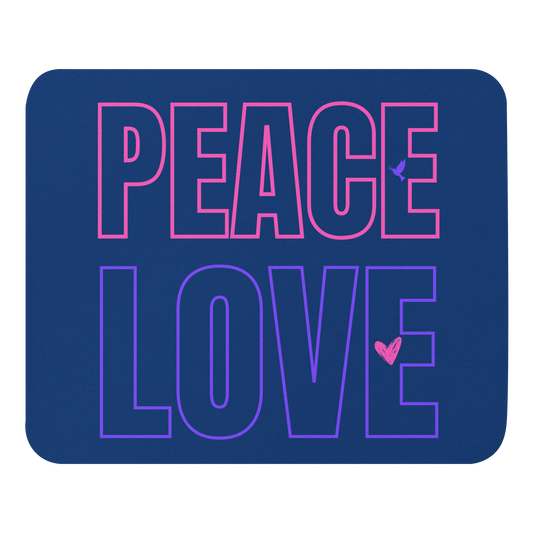 'Peace & Love' Mouse Pad