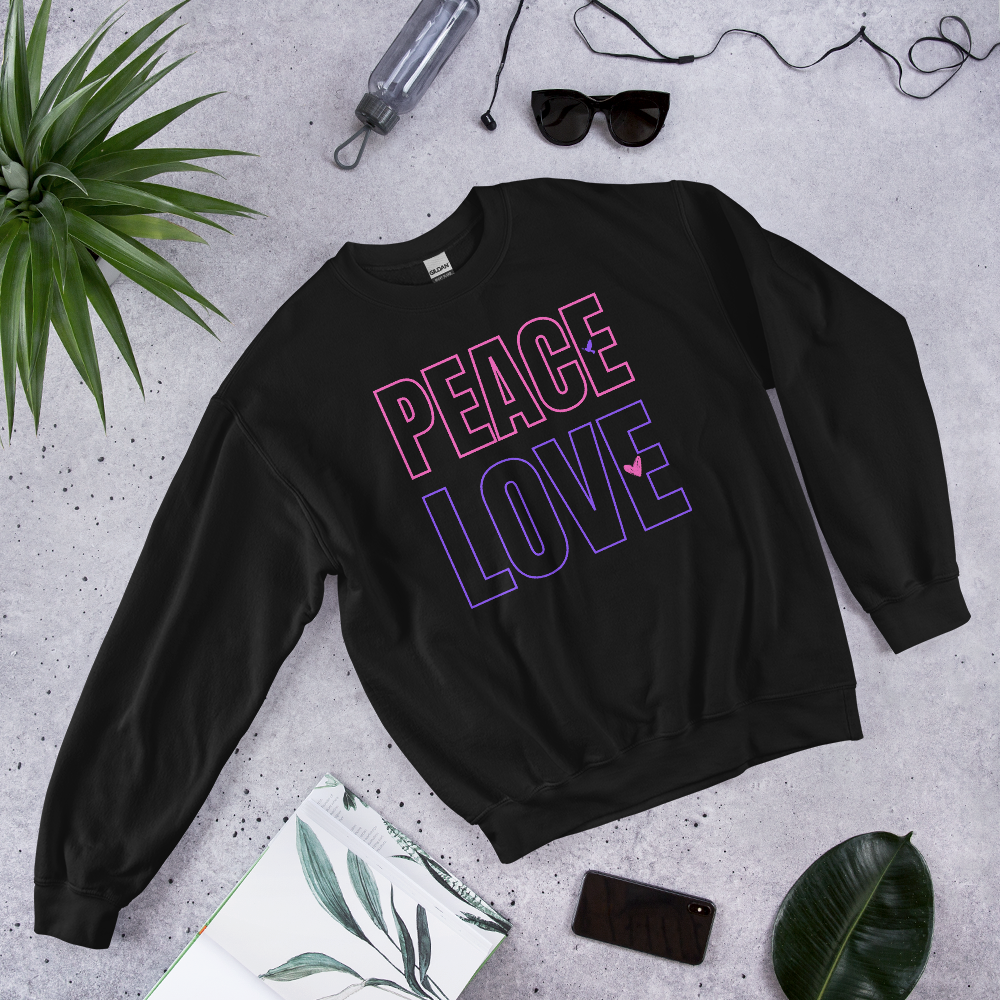 "Peace & Love' Unisex Sweater