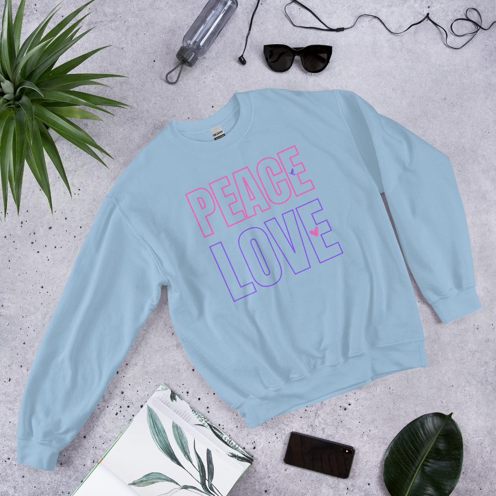 "Peace & Love' Unisex Sweater