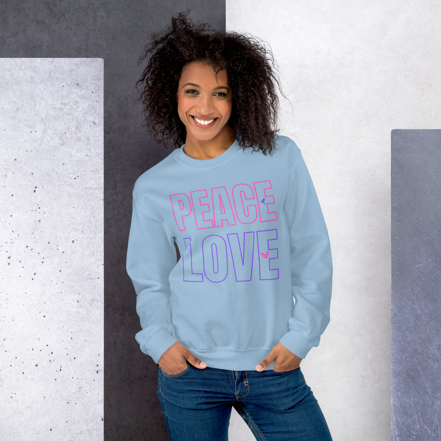 "Peace & Love' Unisex Sweater