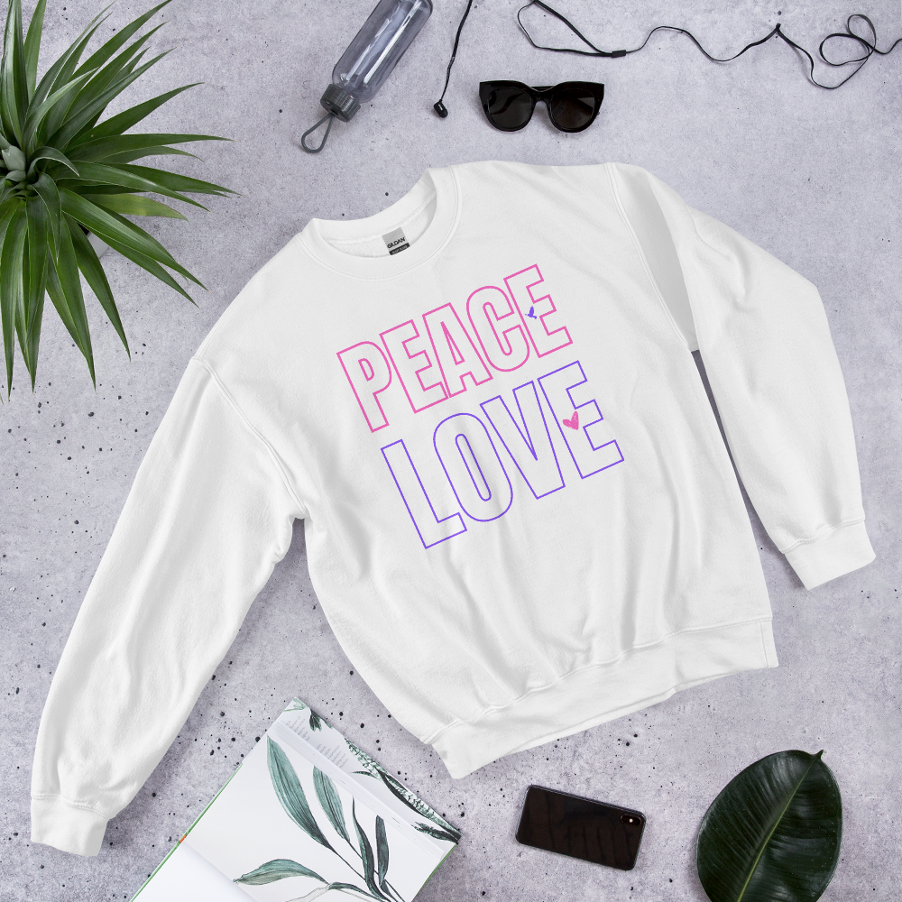 "Peace & Love' Unisex Sweater