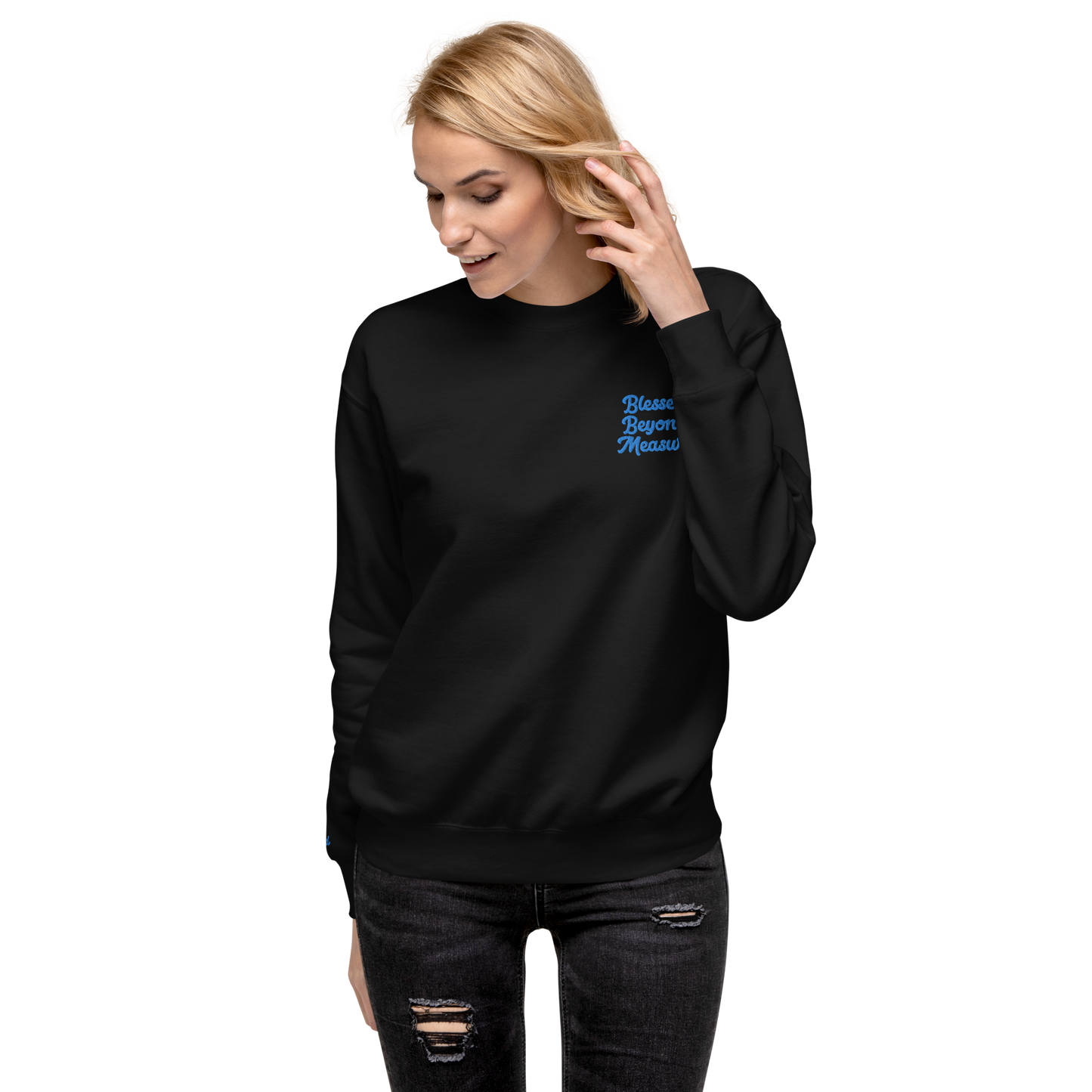 'Blessed beyond Measure' Embroidered Unisex Sweater