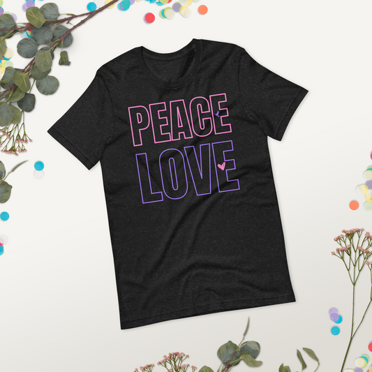 "Peace & Love' Unisex T-Shirt