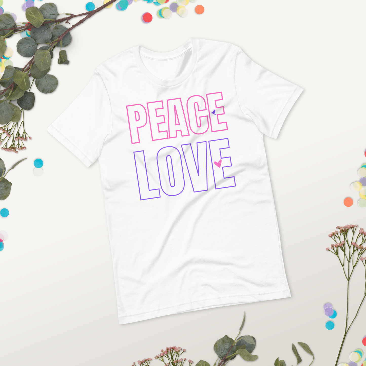 "Peace & Love' Unisex T-Shirt