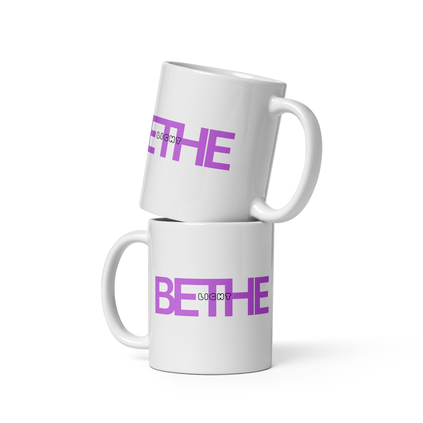 'Be The Light' White Glossy Mug